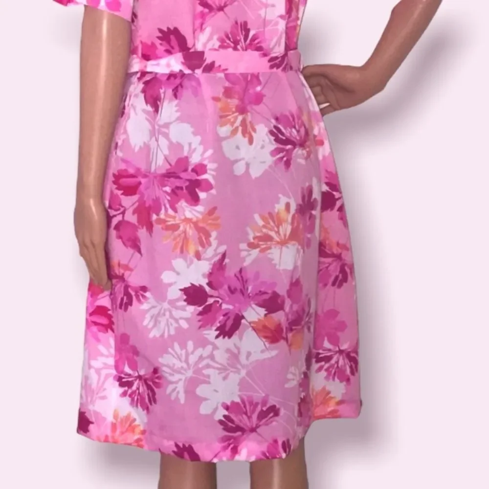 Vintage Pink Floral House Dress